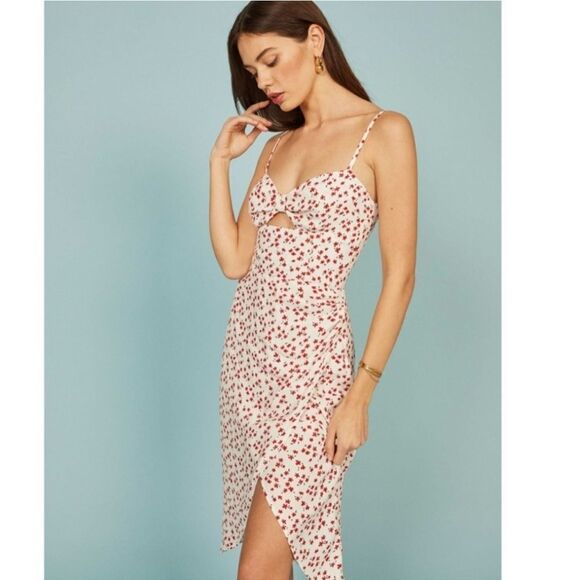 Reformation Aero Sun Dress Sophia Size 4 in White Floral - Picture 2 of 13